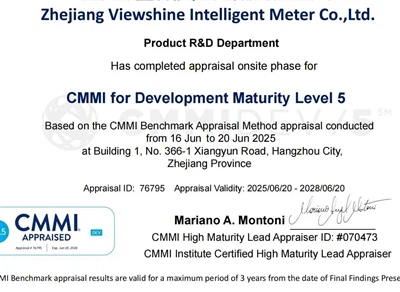 VIEWSHINE behaalt CMMI Level 5-certificering, waarmee uitmuntendheid op het gebied van slimme gas...